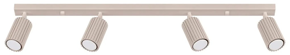 Listwa oświetleniowa 4-punktowa KARBON 4L taupe ryflowana SOLLUX  LIGHTING