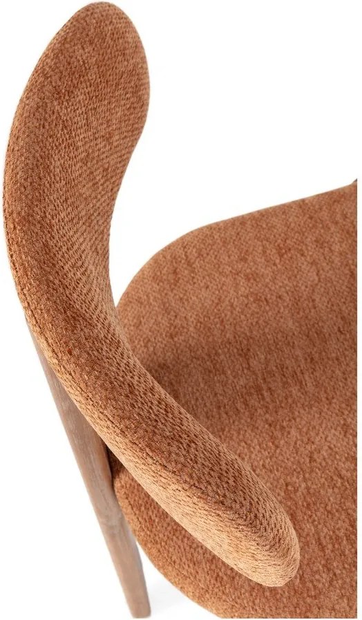 Ceglaste tapicerowane krzesła zestaw 2 szt. Nadia – MOME