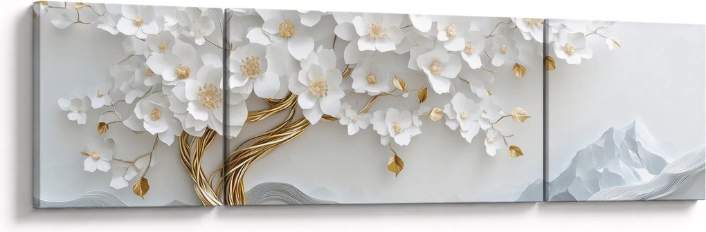 Obraz – Eleganckie drzewo życia 3D (170x50 cm)