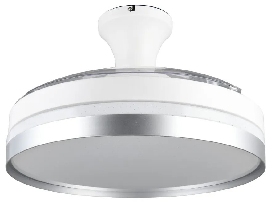 Biała/w kolorze srebra lampa sufitowa LED Lindberg – Trio