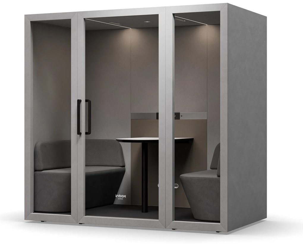 Budka akustyczna do biura INBOX 4-osobowa 2200 x 2200 x 1220 mm