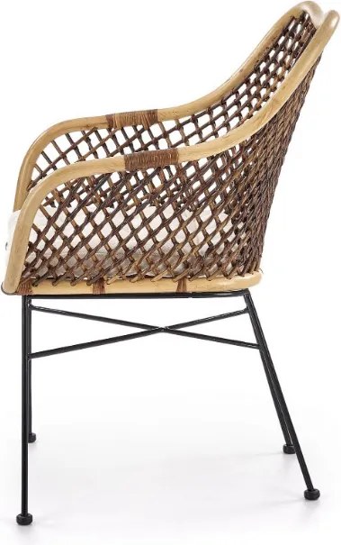 Rattanowe krzesło na metalowych nogach K336