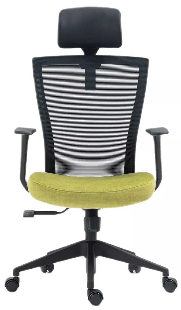 FOTEL OBROTOWY Q-328H CZARNY/ZIELONY SIGNAL