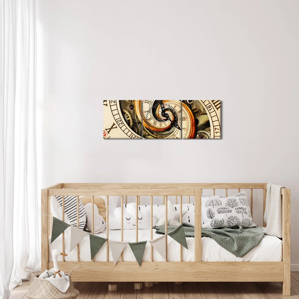 Obraz zegara (z zegarem) (90x30 cm)