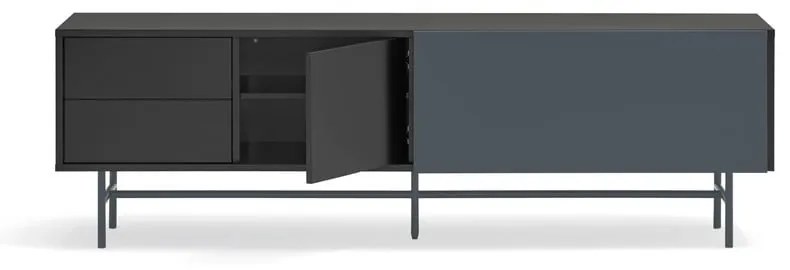 Czarno-antracytowa szafka pod TV 180x56 cm Nube – Teulat