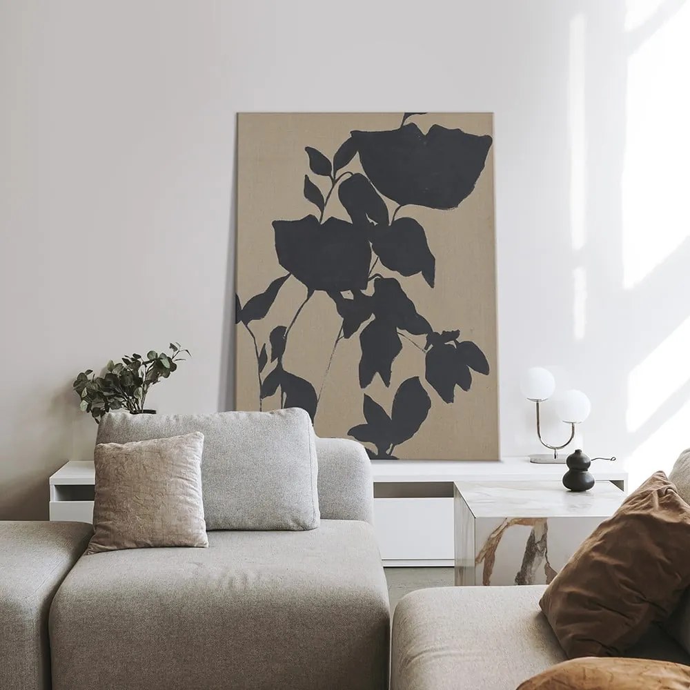 Ręcznie malowany obraz 90x120 cm Fortuna Black – Malerifabrikken