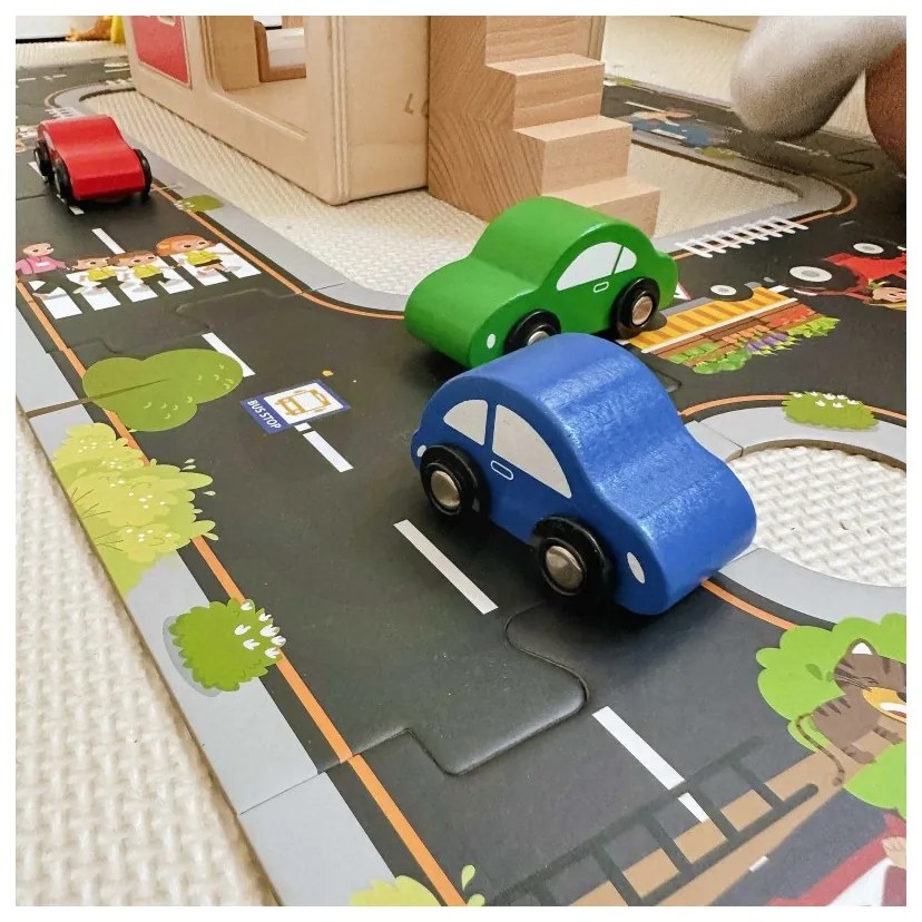 Tooky toy droga puzzle dla dzieci autostrada makieta 21 el. certyfikat fsc