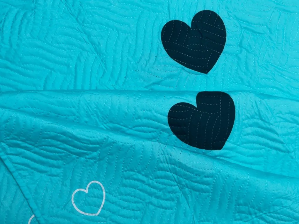 Narzuta na łóżko CORAZON BLEND, niebieska Rozmiar: 220 x 240 cm