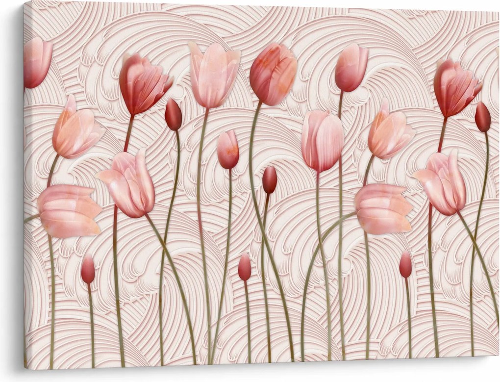 Obraz - Różowe tulipany (70x50 cm)