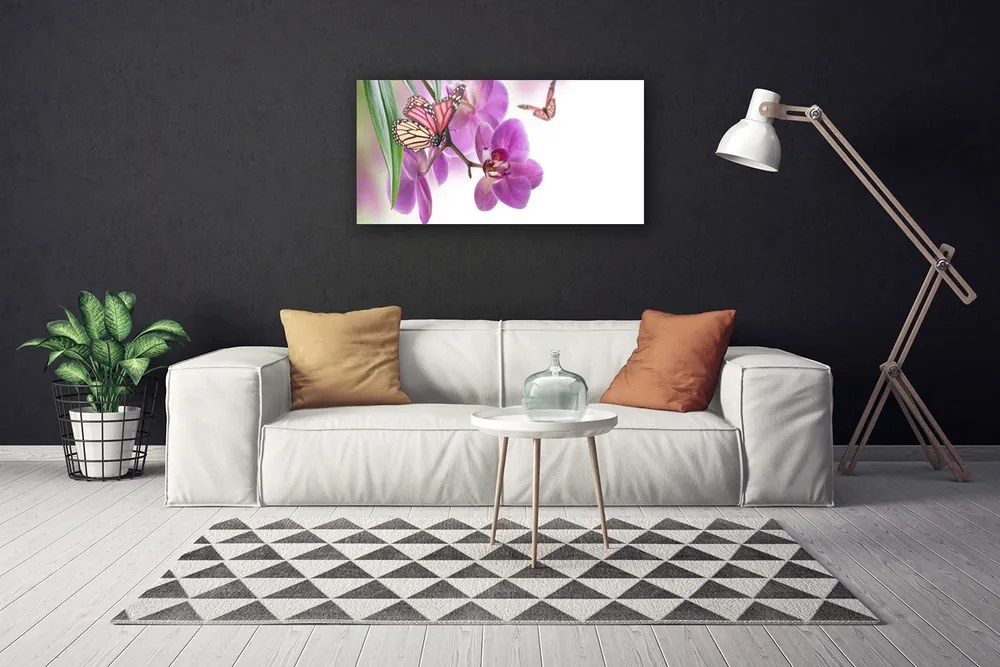 Obraz Canvas Motyle Kwiaty Przyroda