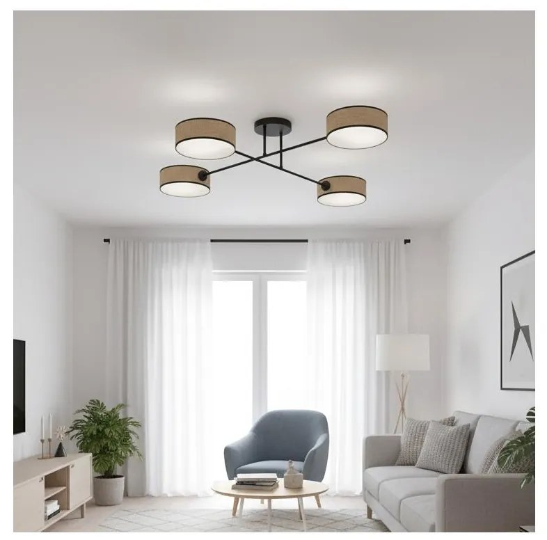 Przysufitowy żyrandol MAGA 4xE14/10W/230V beżowy