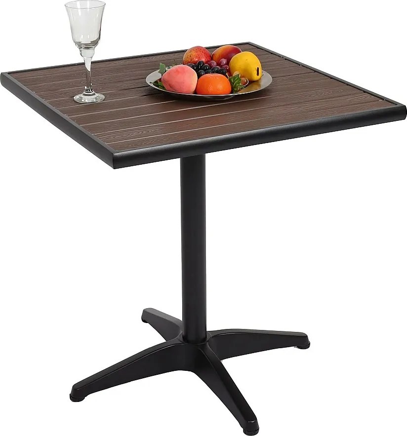 Stół ogrodowy MCW-J95,  czarny, ciemnobrązowy