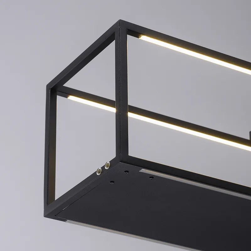 Designerska lampa wisząca czarna z wbudowanym LED z dotykowym ściemniaczem - JitskePrzemysłowy Oswietlenie wewnetrzne