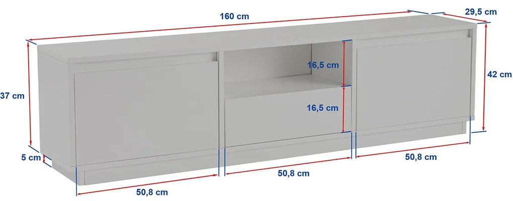 Stolik TV Vanguard Natural White