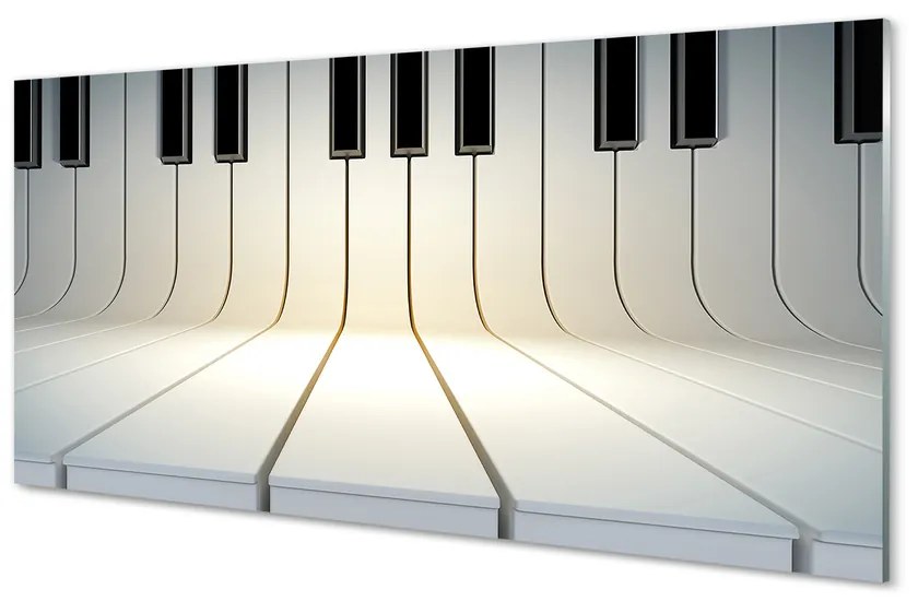 Szklany Panel Pianino klawisze