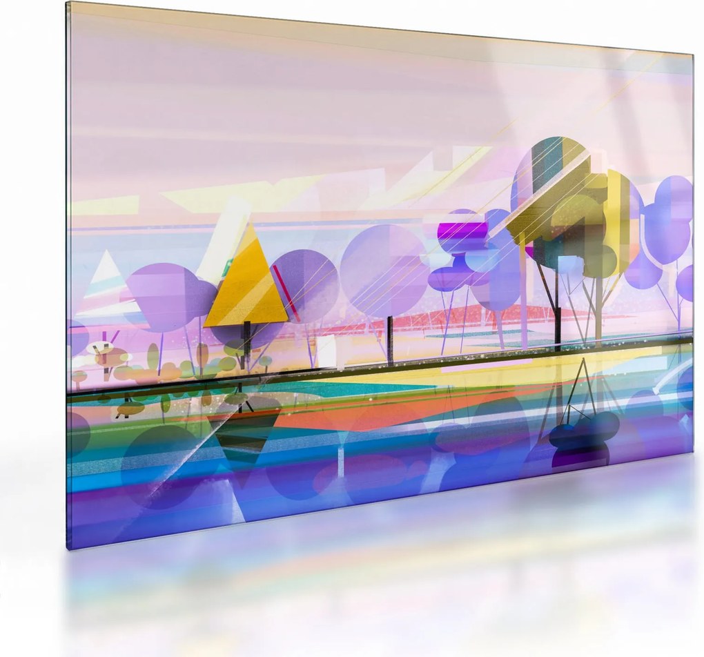 Obraz na szkle - Abstrakcja, krajobraz (70x50 cm)