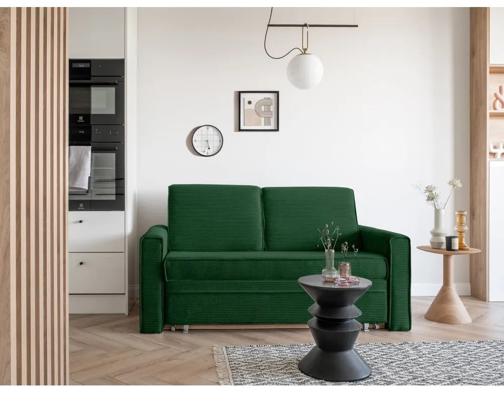 Ciemnozielona rozkładana sofa 168 cm Lucky Lucy – Miuform
