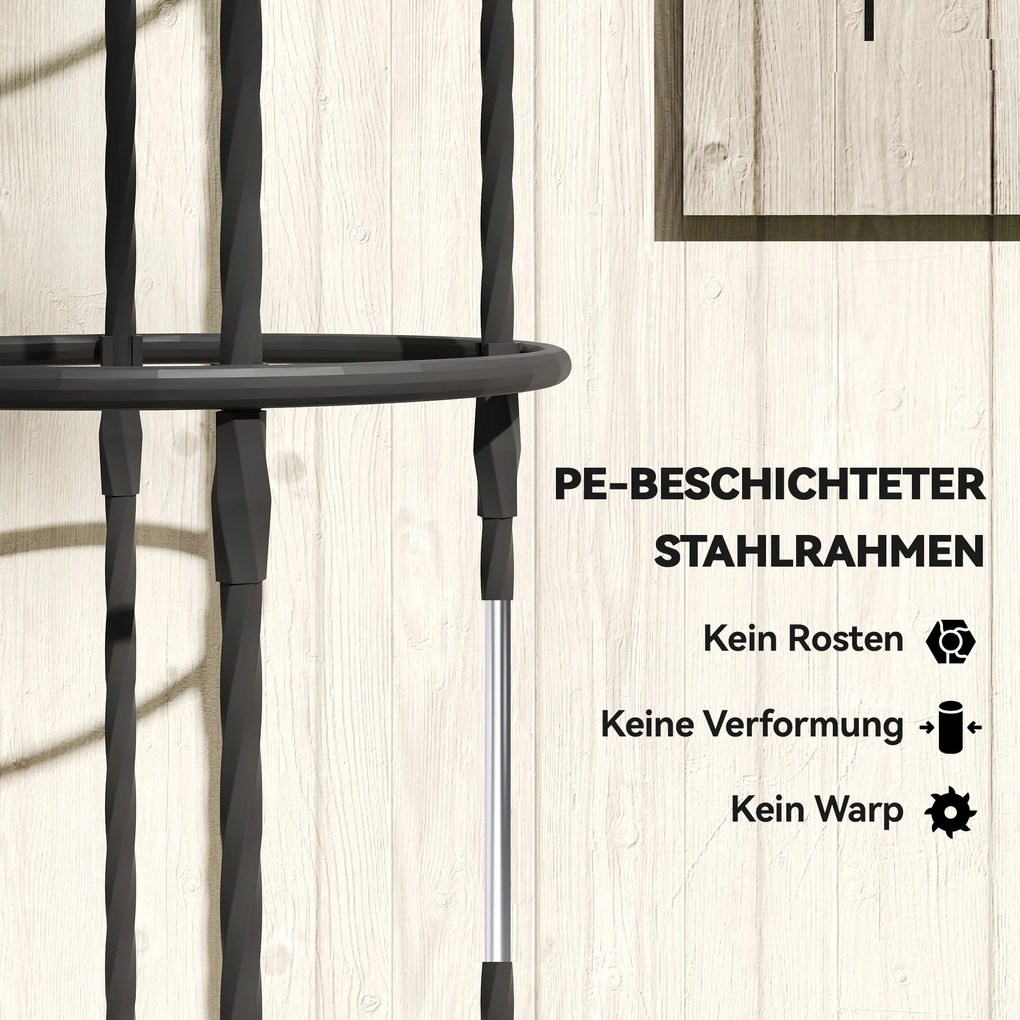 Outsunny Podpóra do pnączy 2 szt. 174 cm Obelisk ze stali, zdejmowana podpórka dla roślin pnących, do róż | Aosom PL