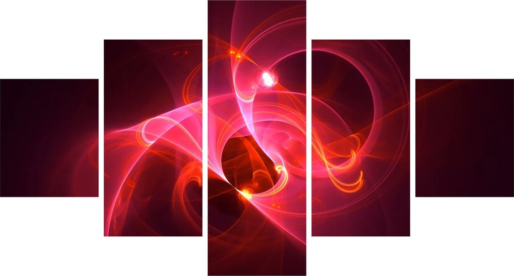 Nowoczesny obraz różowej abstrakcji (125x70 cm)