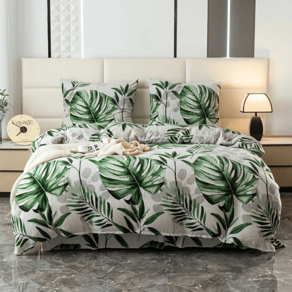 PrzytulneMieszkanie.pl PrzytulneMieszkanie.pl Pościel z mikropluszu SINERO zielona Rozmiar pościeli: 70 x 80 cm | 140 x 200 cm