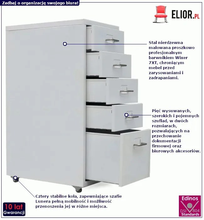 Szafa biurowa z szufladami - Genua