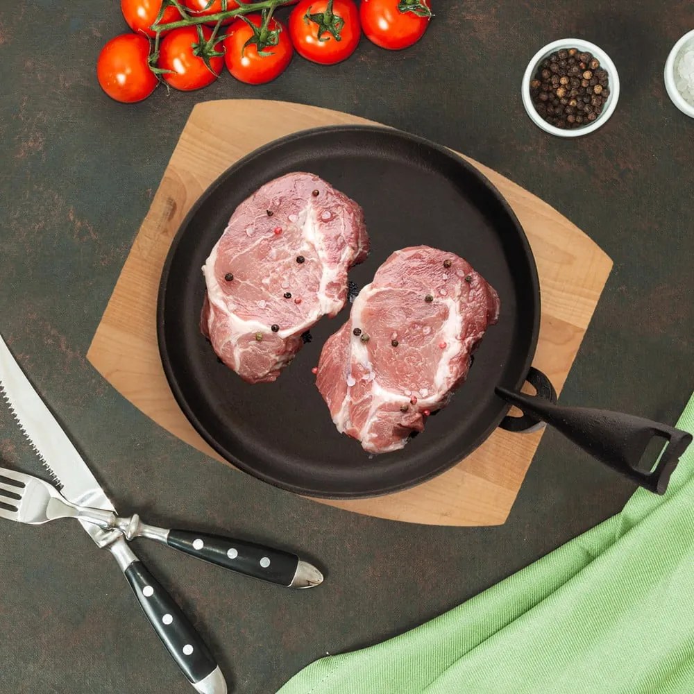 Żeliwna patelnia do grillowania z odpinaną rączką ø 22 cm LITINA – Orion