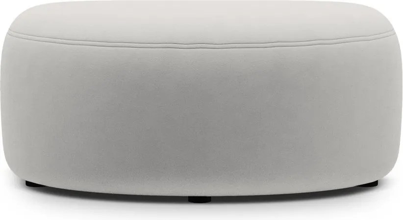 Jasnoszary aksamitny podnóżek Kate – Micadoni