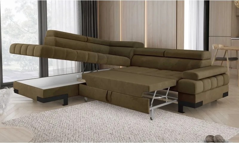 Narożnik SELVA L z funkcją spania i pojemnikiem WERSAL