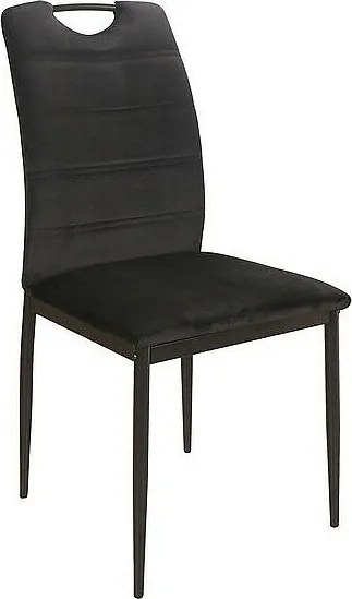 Krzesło tapicerowane RIP VELVET czarne