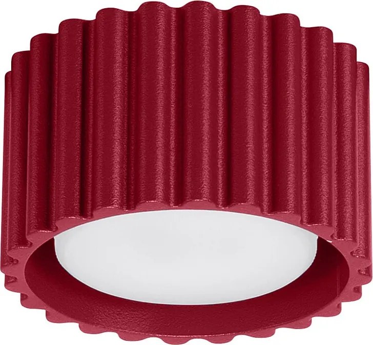 Lampa Sufitowa Minimalistyczny Aura, Aluminium - 1 Źródło - L.10 X H.10 Cm - Burgund