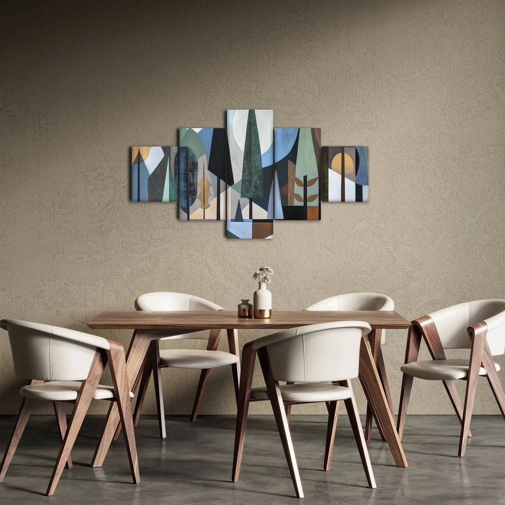 Obraz - Naturalna geometria abstrakcyjna II. (125x70 cm)
