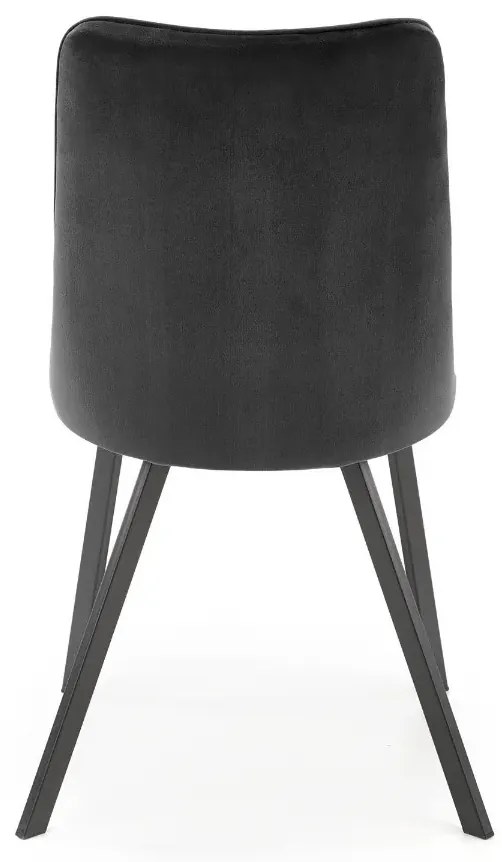 Krzesło tapicerowane K450 VELVET czarne HALMAR