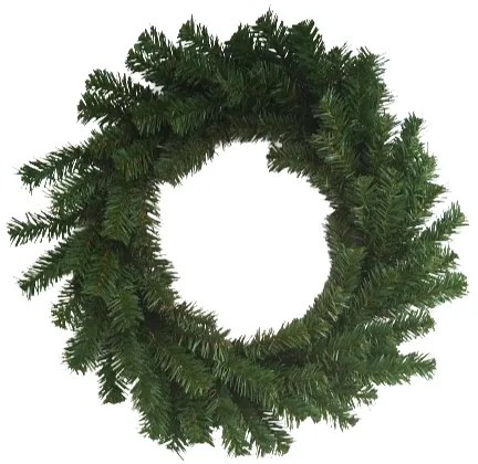 Sztuczny zielony wieniec bez ozdób, średnica 50 cm, śred. 50 cm