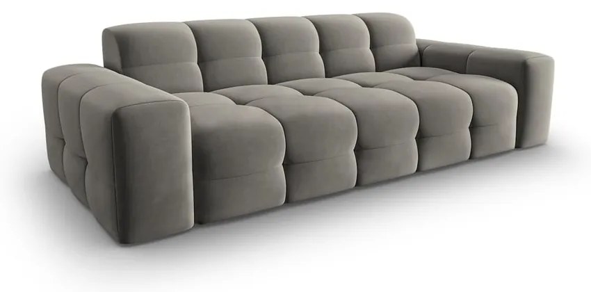 Szara aksamitna sofa 222 cm Kendal – Micadoni Home