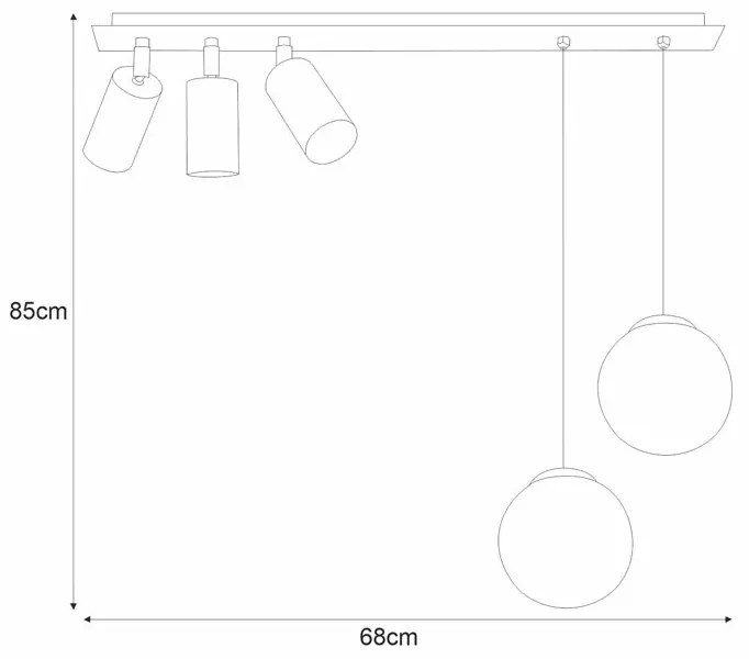 Designerska lampa sufitowa nad wyspę- S899 R1-R50