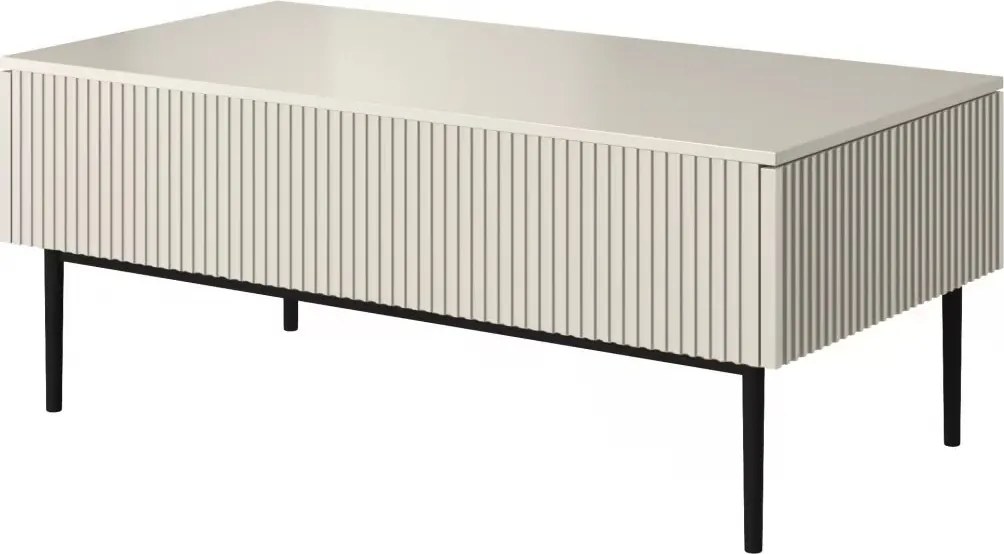 Stolik kawowy Nicole 120 cm - kaszmir / czarne nóżki