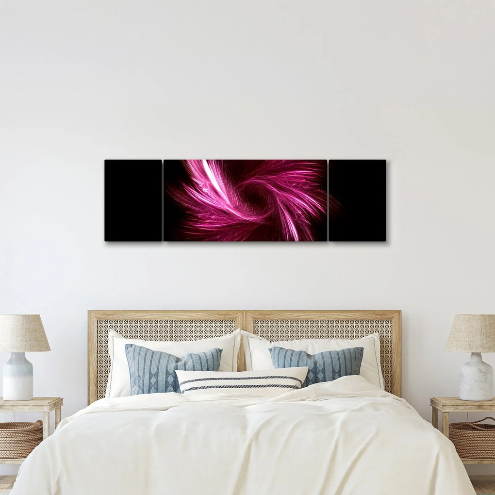 Obraz - różowa abstrakcja (170x50 cm)