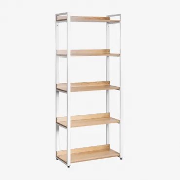 Regał 80x200 Cm Ze Stali I Mdf Ariaster Miel - Sklum