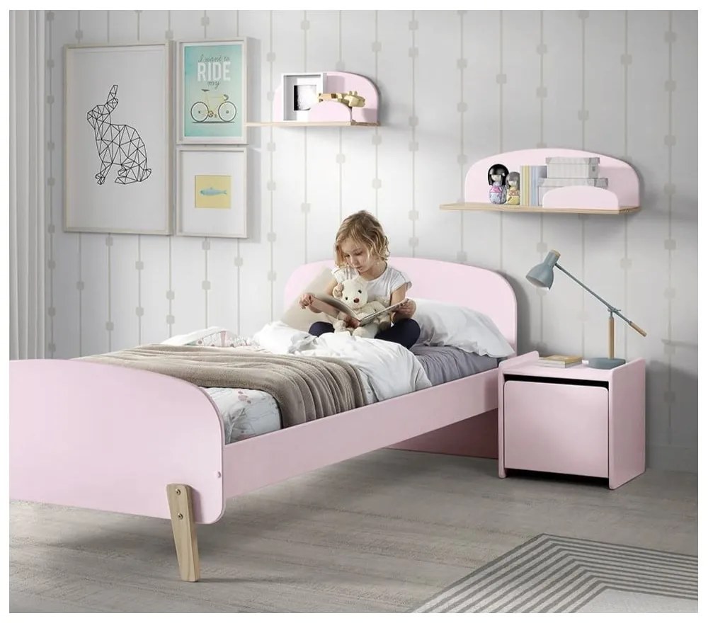 Różowa szafka nocna Vipack Kiddy