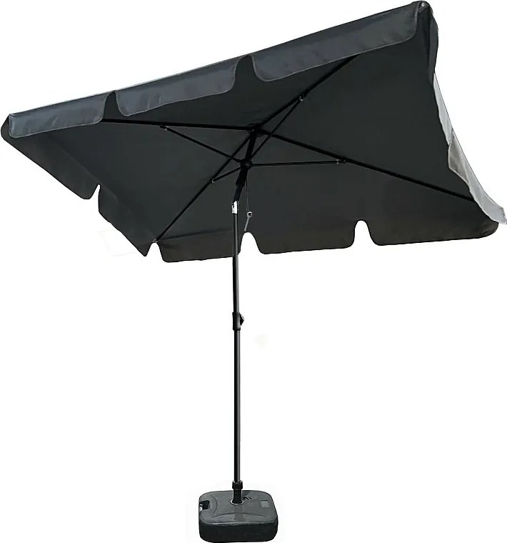 Parasol ogrodowy FLOKS z ochroną UV ciemnoszary waga 2,8 kg wymiary 200x123x235 cm