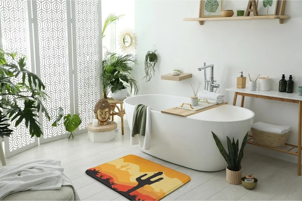 Dywanik antypoślizgowy do łazienki Dywanik antypoślizgowy do łazienki Kaktus Pustynia