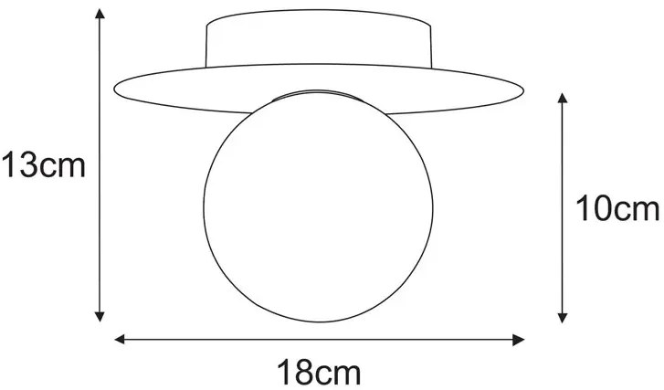 Lampa biała sufitowa plafon kapelusz T9-E61