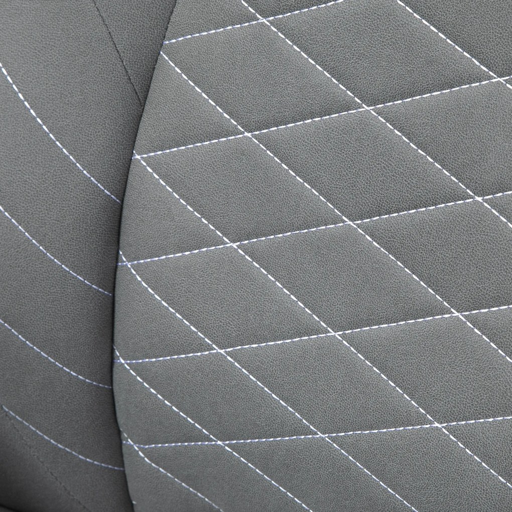 Vinsetto Krzesło Biurowe do Biurka Regulacja Wysokości Podłokietnik 3D 3 Poziomy Siateczka Szare | Aosom PL