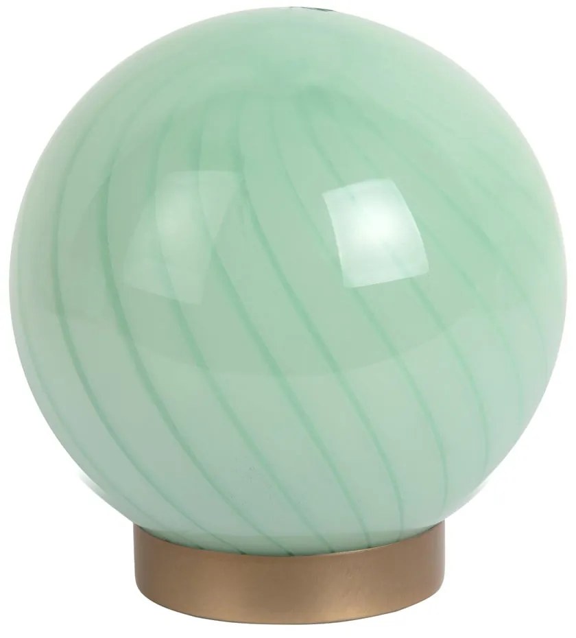 Jasnozielona lampa stołowa ze szklanym kloszem (wysokość 17 cm) Summer Globe – Leitmotiv