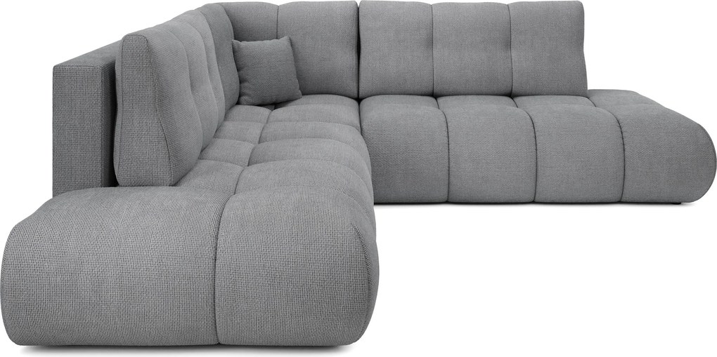 Masseno Narożnik DUCA z funkcją spania i pojemnikiem na pościel Narozniki L, Rozkładana sofa - Szary, FLOW 17
