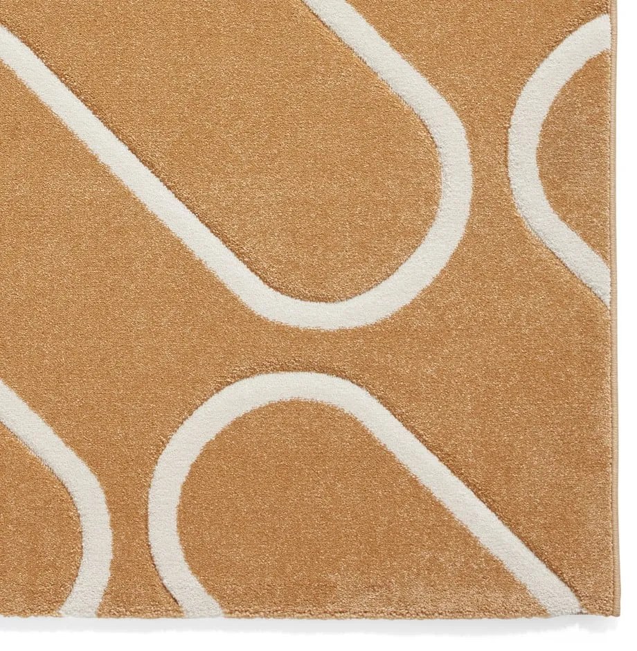 Dywan w kolorze ochry 80x150 cm Linear Curve – Catherine Lansfield