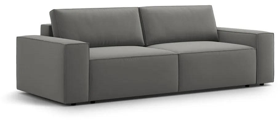 Jasnoszara rozkładana sofa z materiału bouclé 247 cm Jodie – Micadoni Home