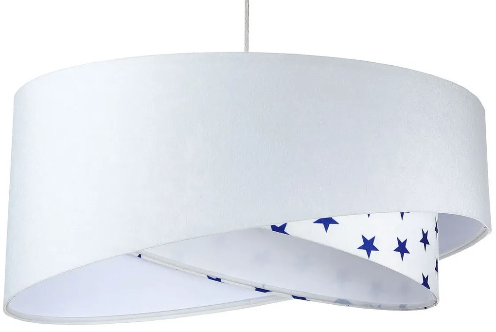 Biała lampa wisząca z gwiazdkami dla dziecka M4-M71