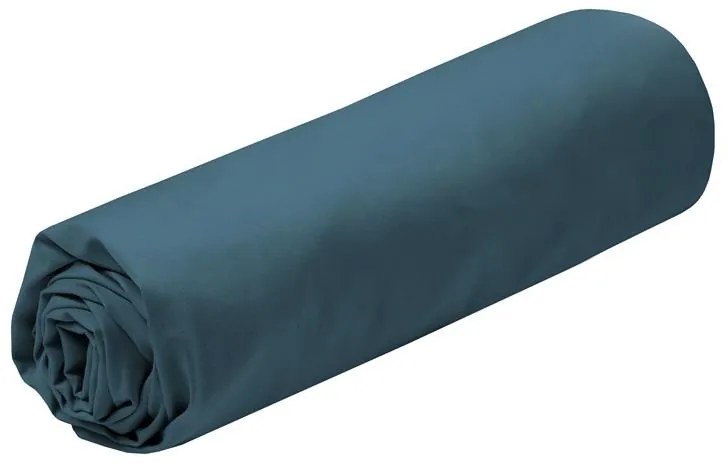 Bawełniane prześcieradło na gumce, granatowe, ELYSEE