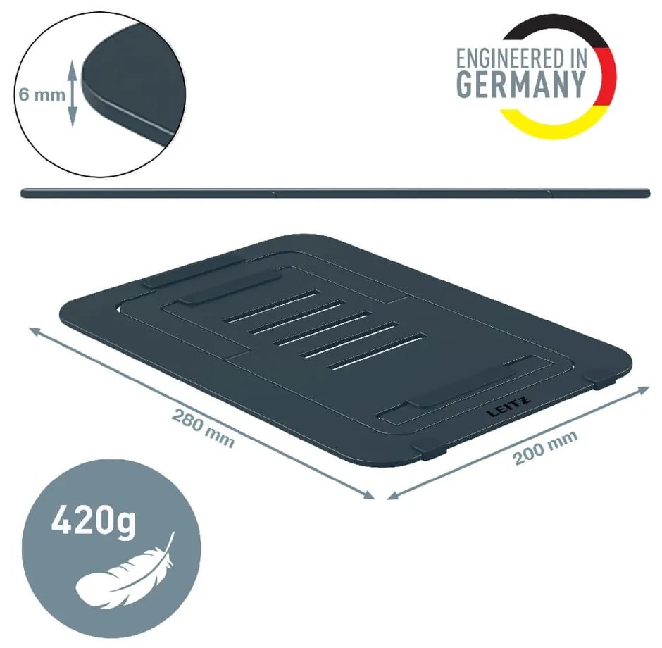 Regulowana podstawka pod laptopa Ergo – Leitz